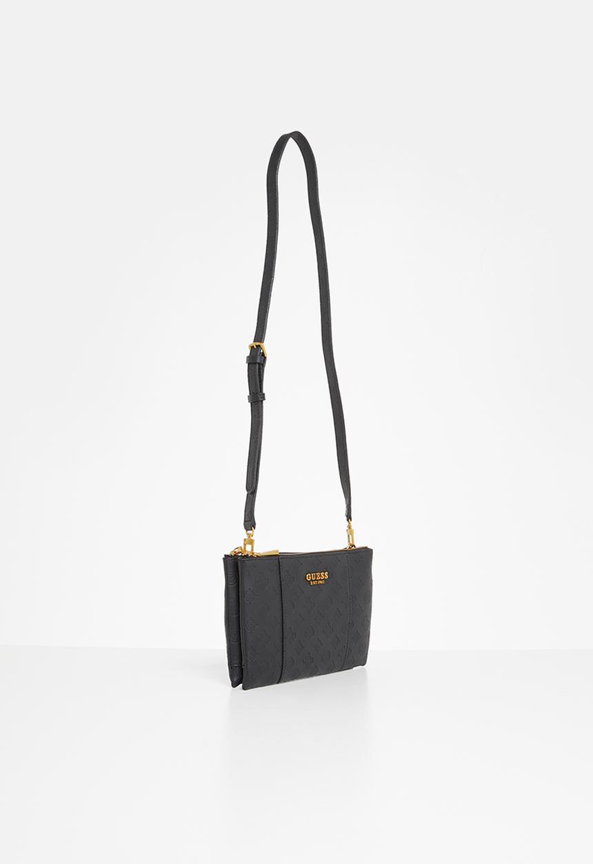 GUESS - Noelle dbl zip crossbody - black 