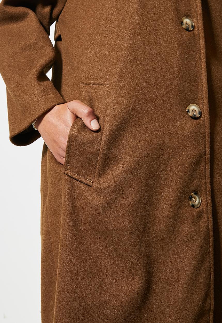 Superbalist - Collared coat - chocolate