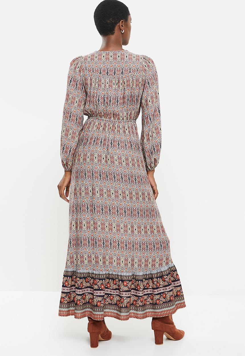 Stella Morgan - Printed maxi dress - rust