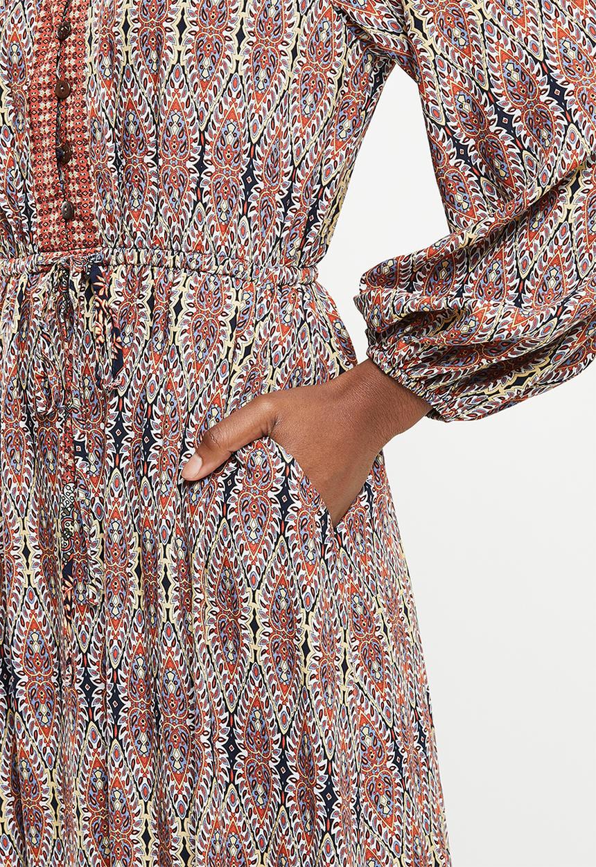 Stella Morgan - Printed maxi dress - rust