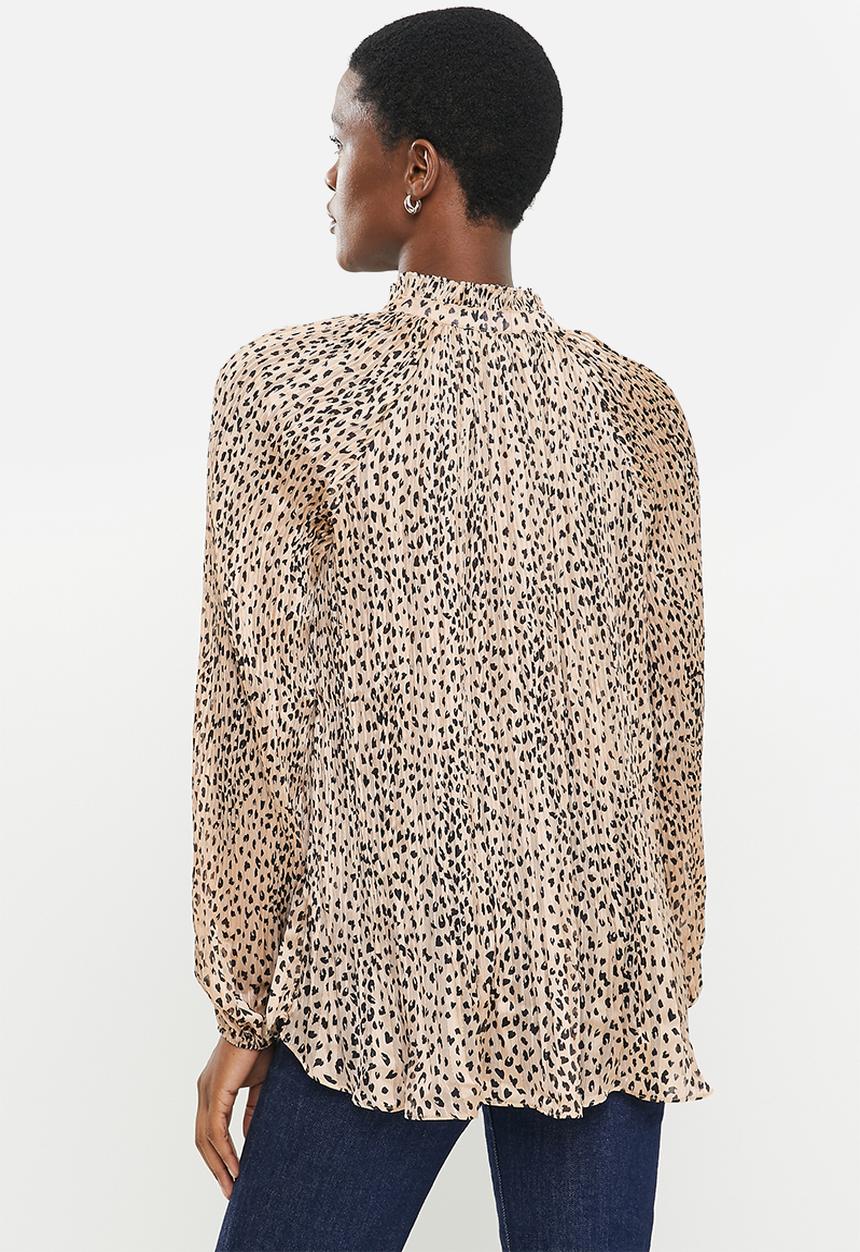 Stella Morgan - Ditsy print blouse top - beige