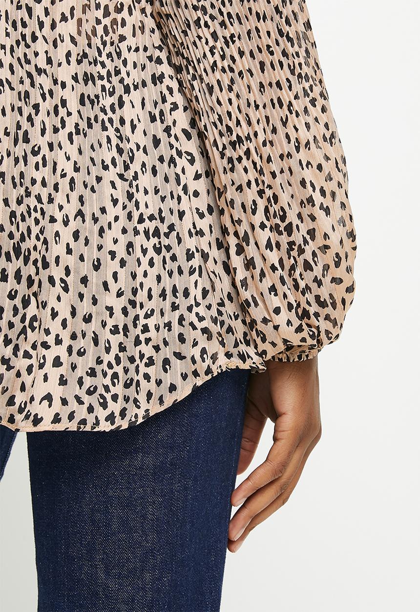 Stella Morgan - Ditsy print blouse top - beige