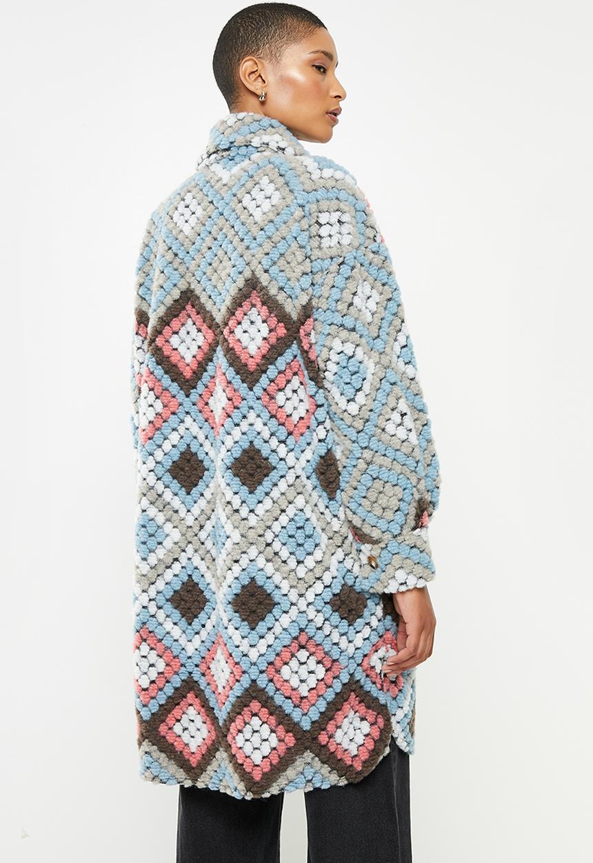 Stella Morgan - Longline wool coat - multi