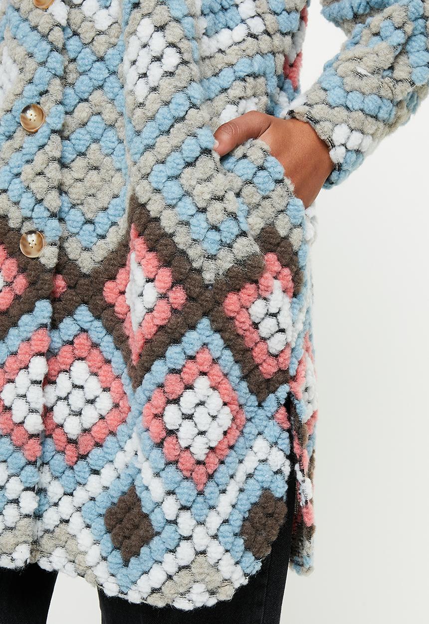 Stella Morgan - Longline wool coat - multi
