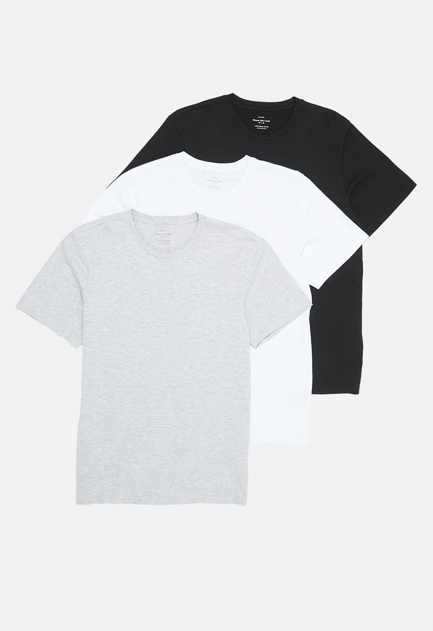 Cotton On - Organic crew T-shirt 3 pack - multi 