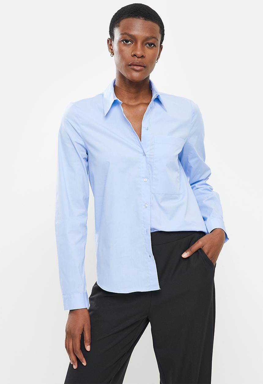 ONLY - Amy pop denim shirt - blue
