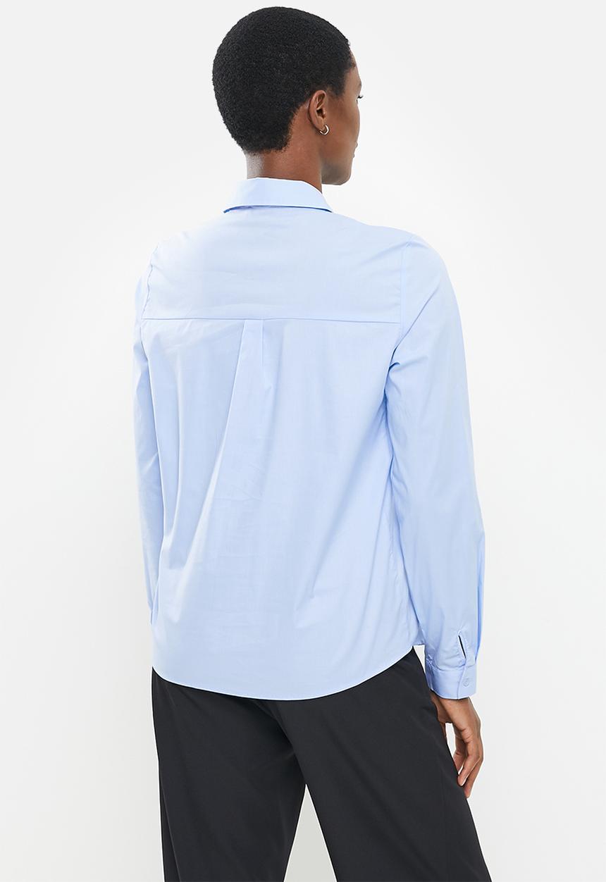 ONLY - Amy pop denim shirt - blue