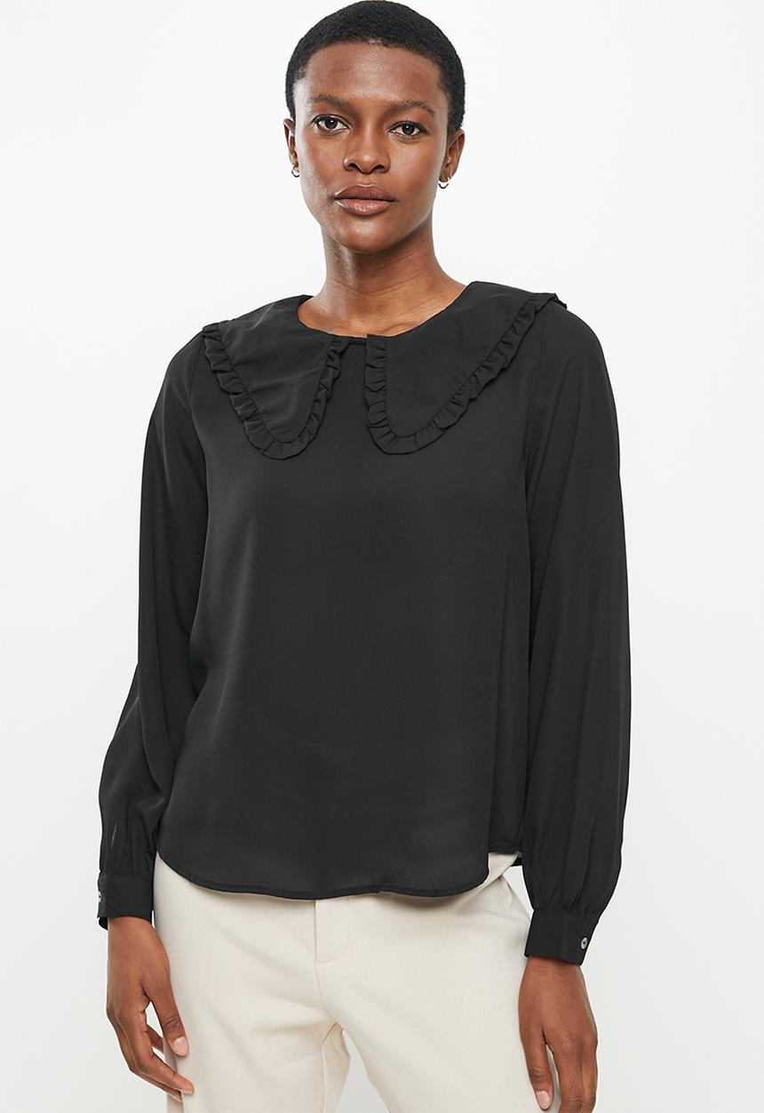 ONLY - Tuesday cloud collar blouse - black