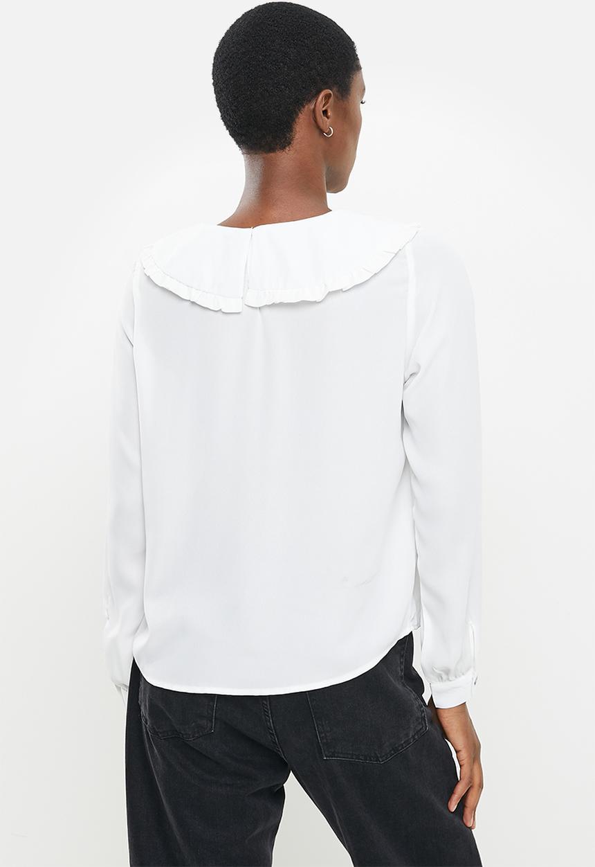 ONLY - Tuesday cloud collar blouse - white