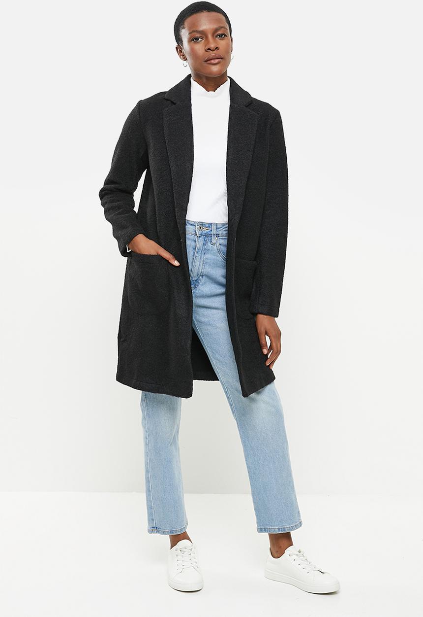 ONLY - Joanna long sleeve coat - black