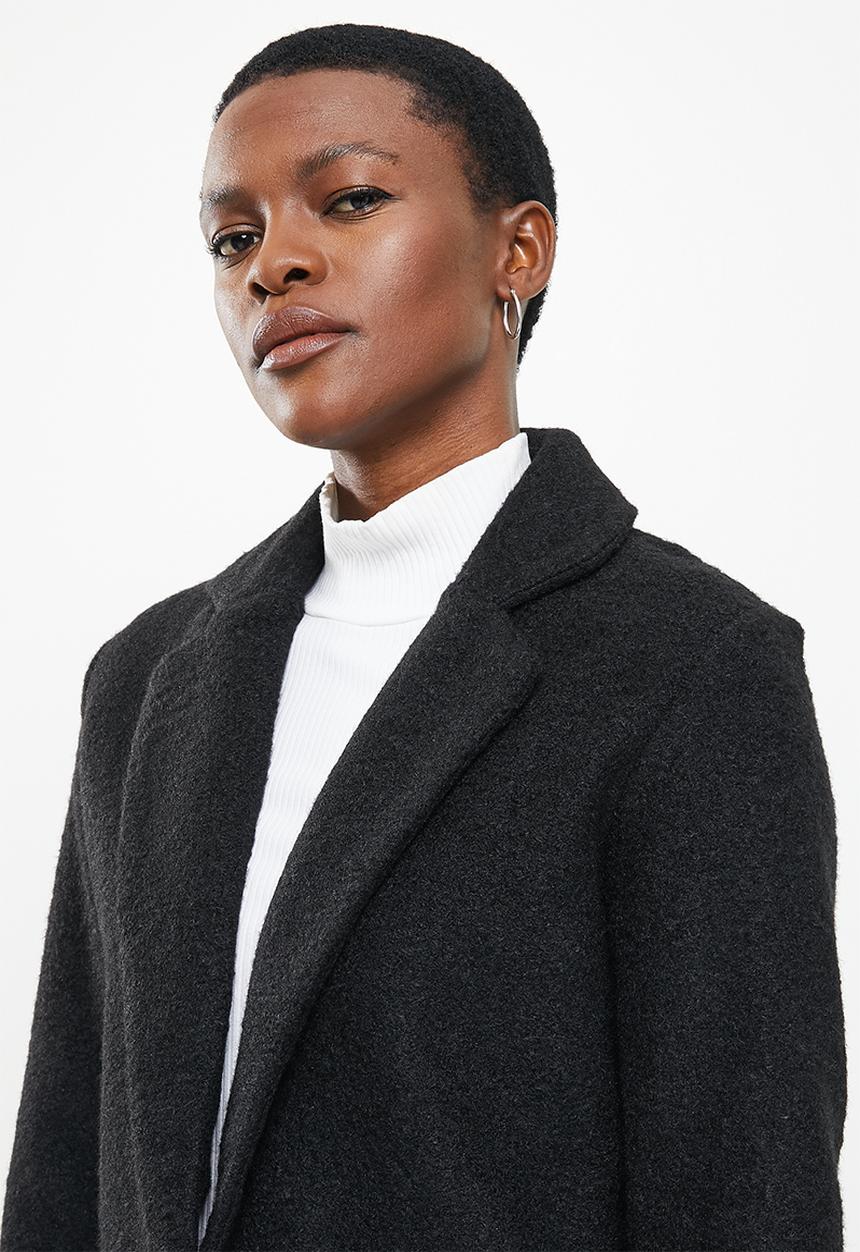 ONLY - Joanna long sleeve coat - black