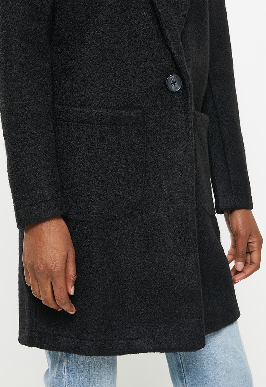 ONLY - Joanna long sleeve coat - black