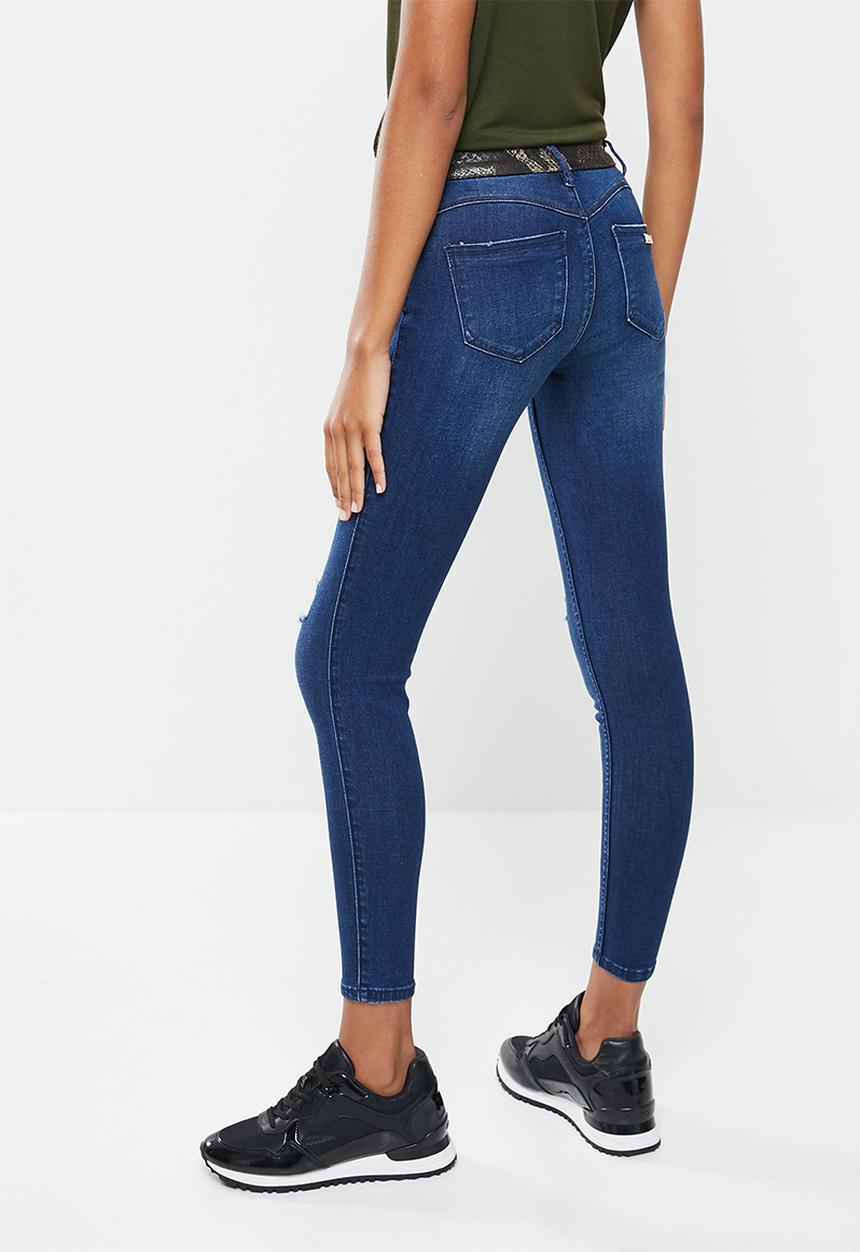 SISSY BOY - Jon jon skinny with contrast waistband - dark vintage