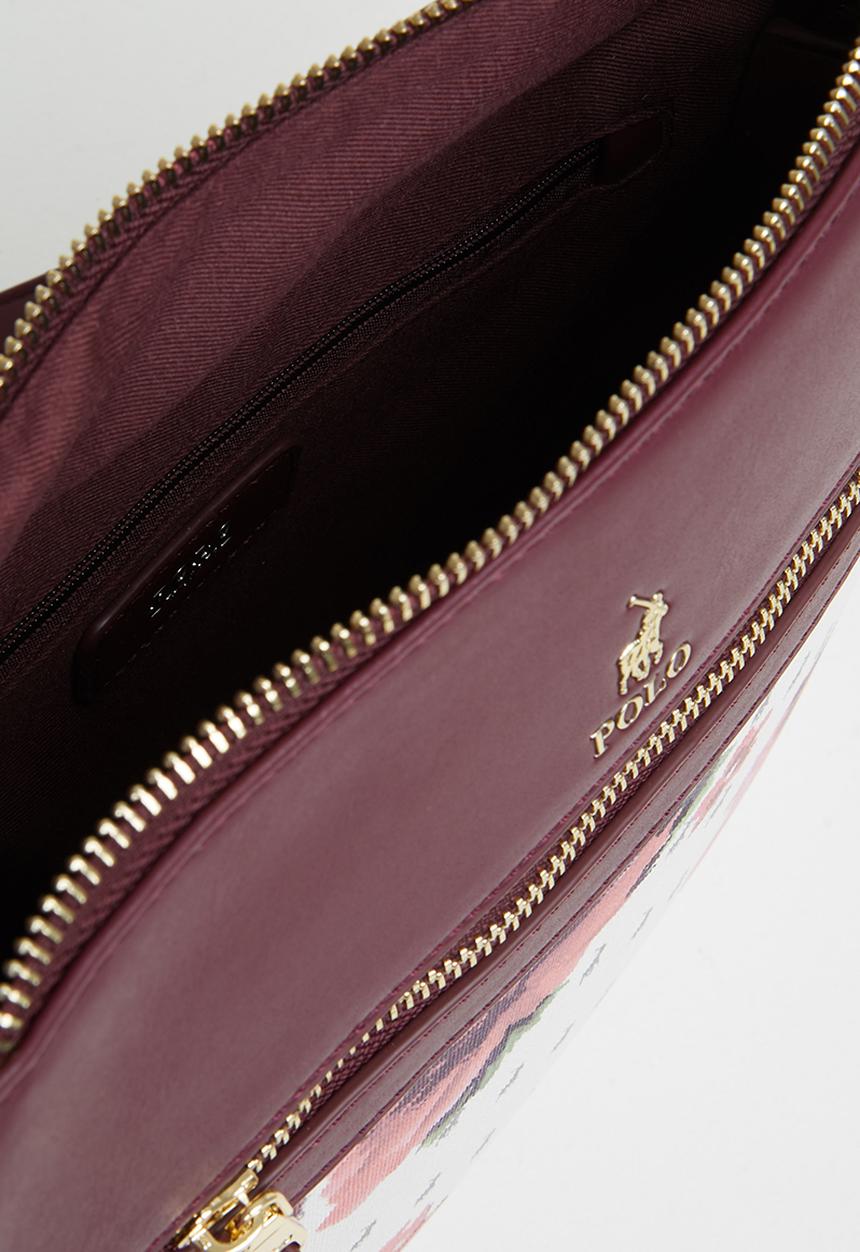 POLO - Floral  crossbody bag - berry