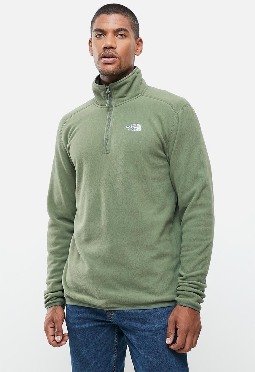 The North Face - 100 glacier 1/4 zip - thyme