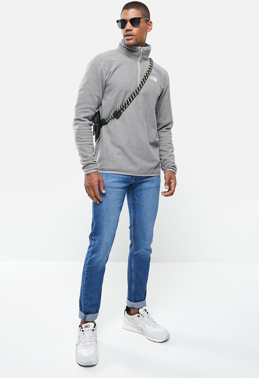 The North Face - 100 glacier 1/4 zip - grey