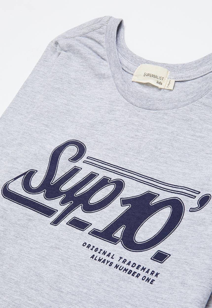 Superbalist Kids - Boys tee & jogger set - grey & navy