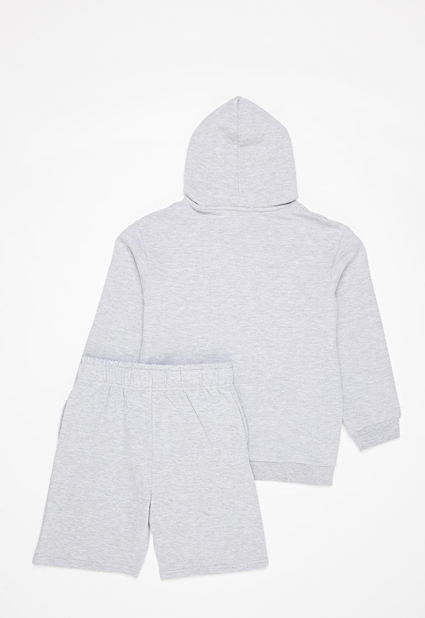 Superbalist - NASA hoodie & short set - grey melange