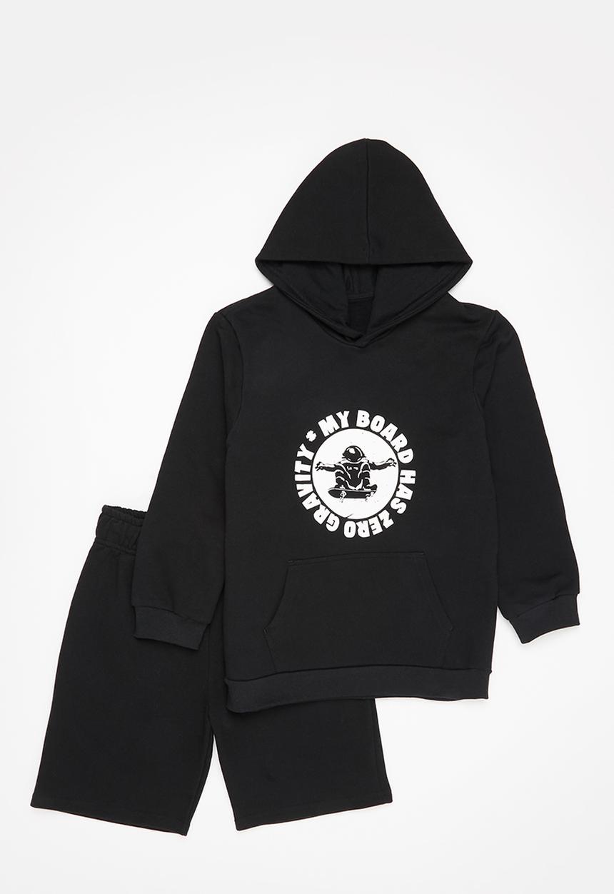Rebel Republic - NASA hoodie & short set - black