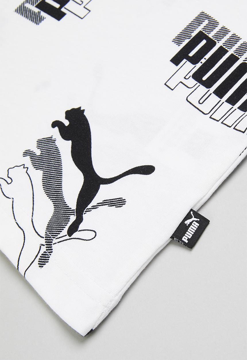 PUMA - Puma power aop tee b - puma white