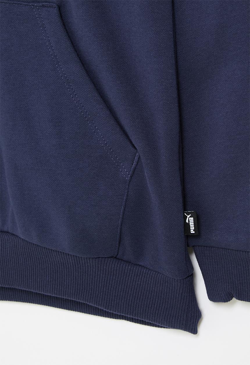 PUMA - Ess+ 2 col big logo hoodie fl b - peacoat-mineral blue