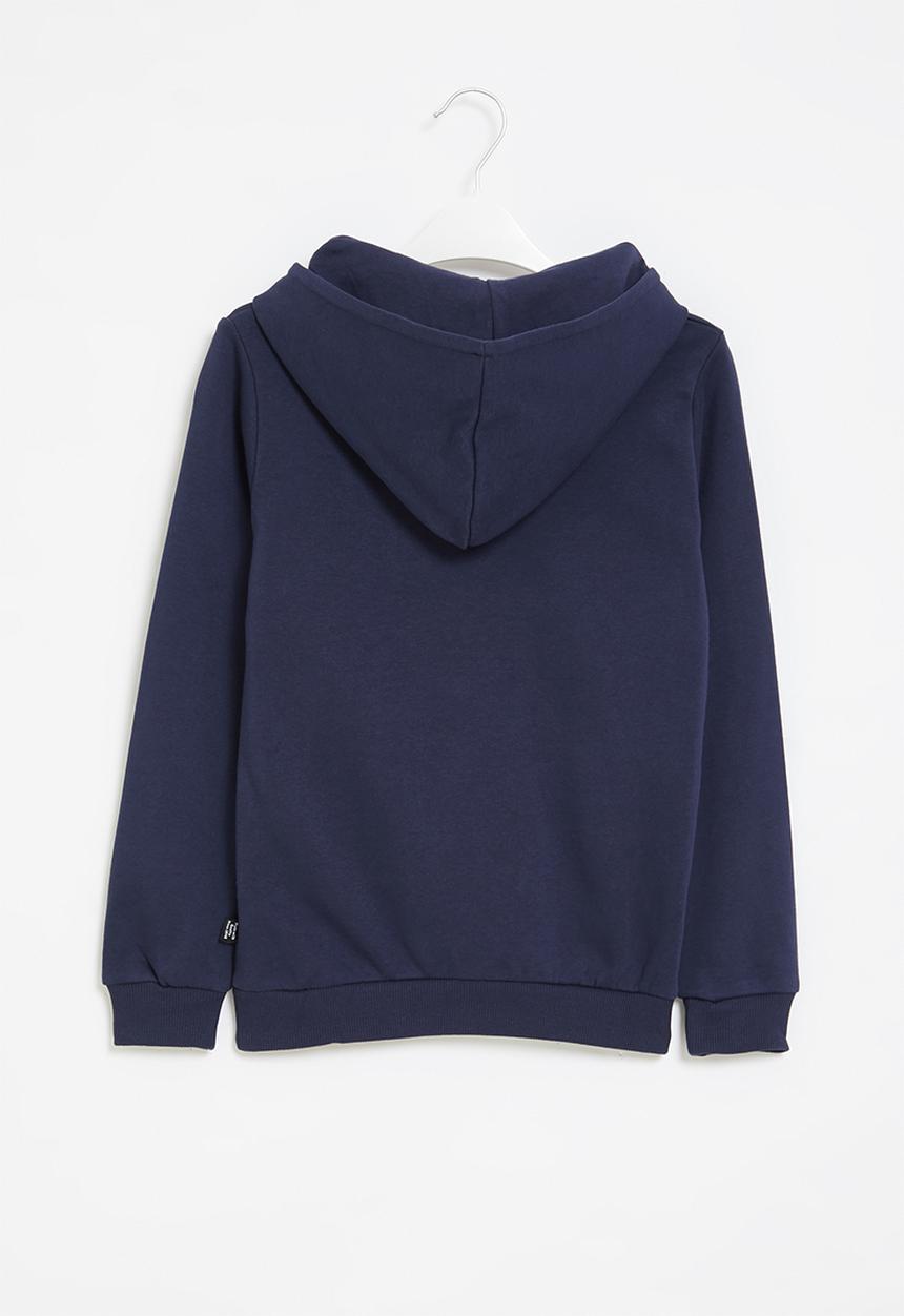PUMA - Ess+ 2 col big logo hoodie fl b - peacoat-mineral blue