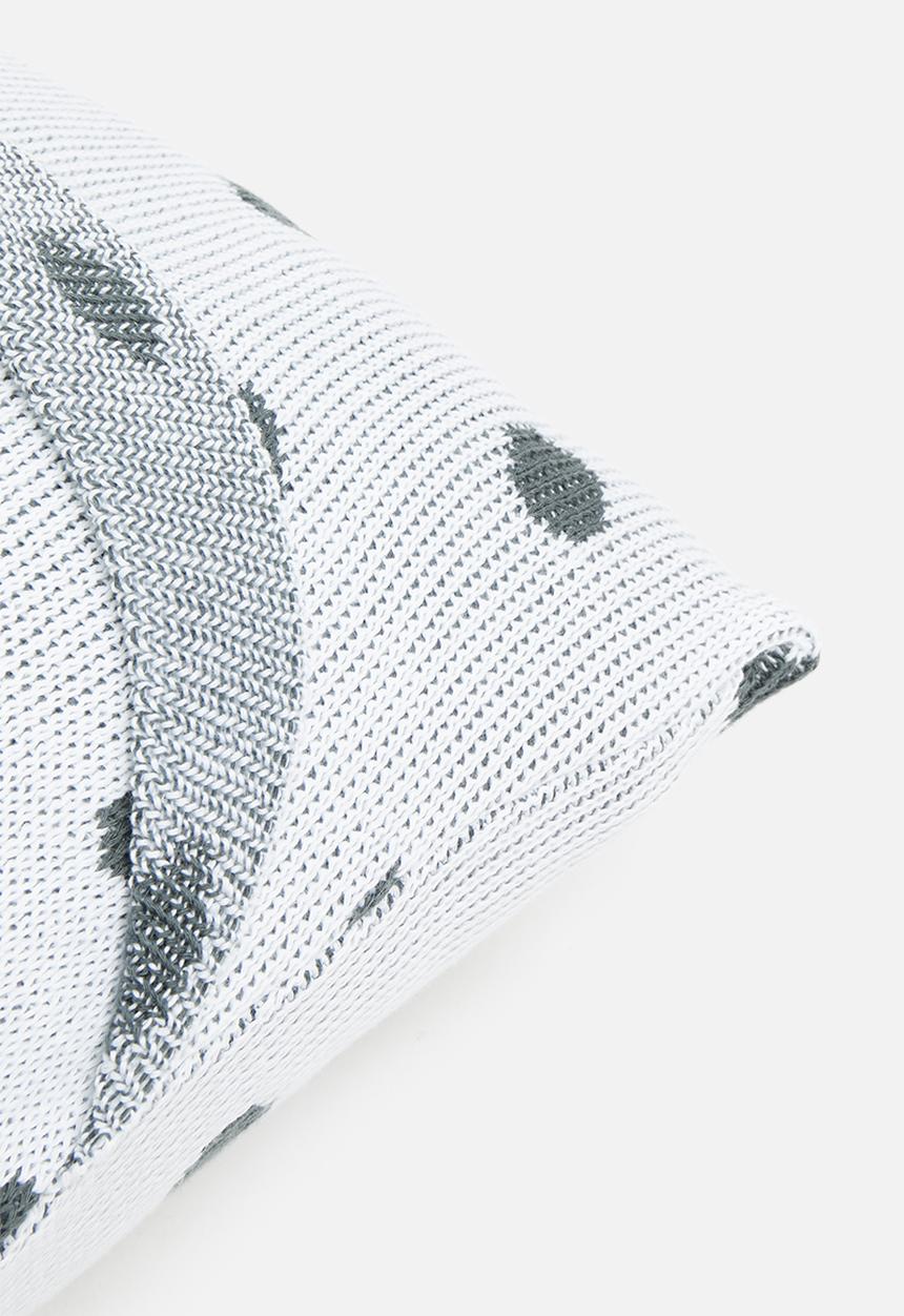 Sixth Floor - Lotty knit cushion cover - white & charcoal