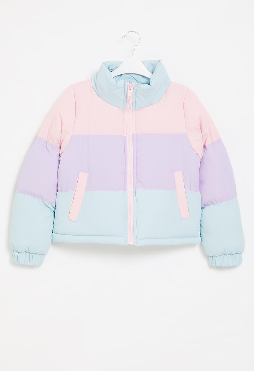 Ruby Tuesday - Colour blocked puffer jacket - multi
