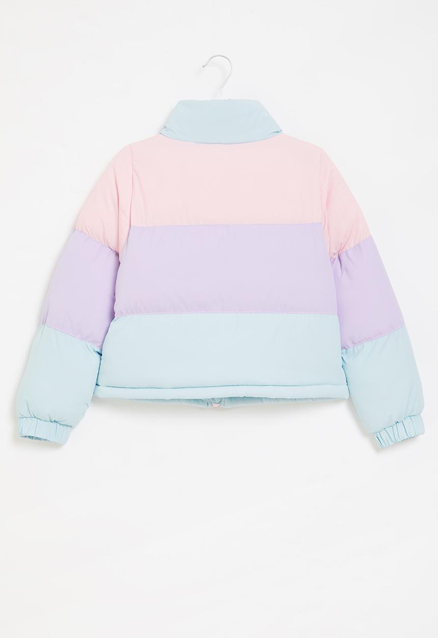 Ruby Tuesday - Colour blocked puffer jacket - multi
