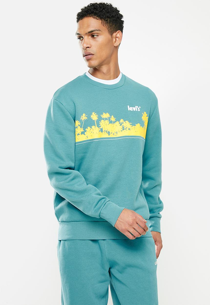Levi’s® - T3 graphic crew sweatshirt - brittany blue