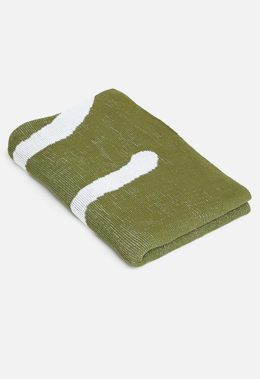 Sixth Floor - Penny cotton throw - olive green