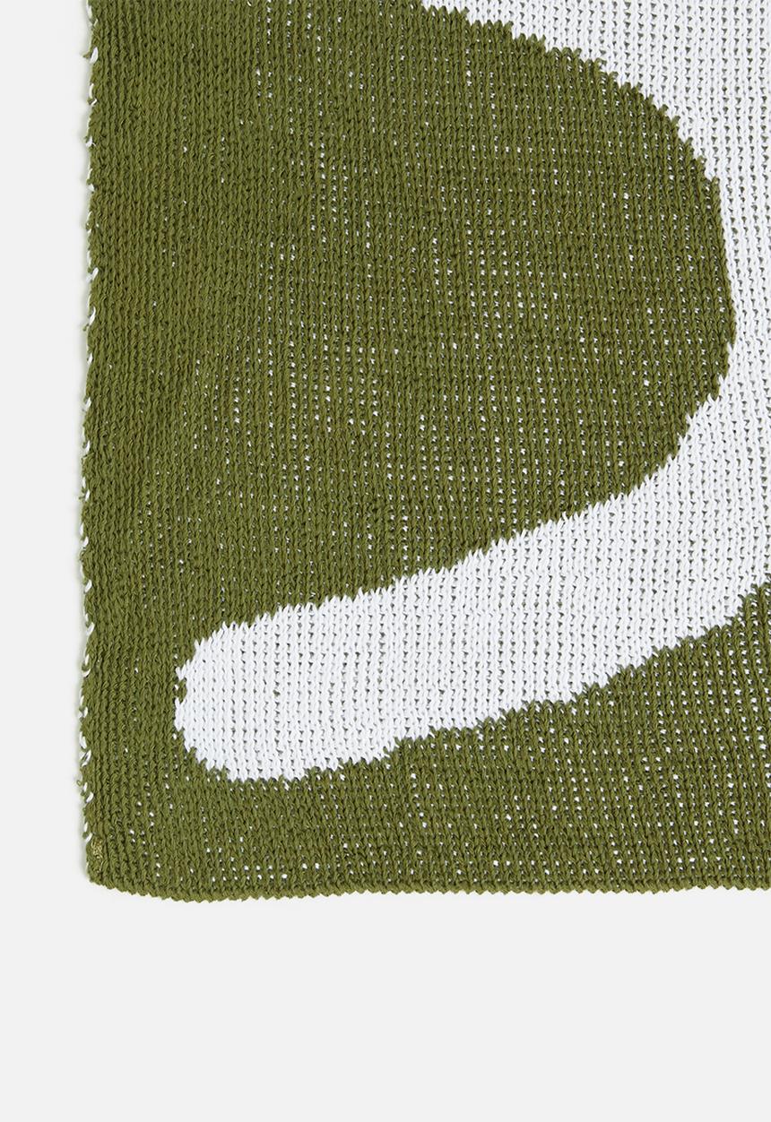 Sixth Floor - Penny cotton throw - olive green