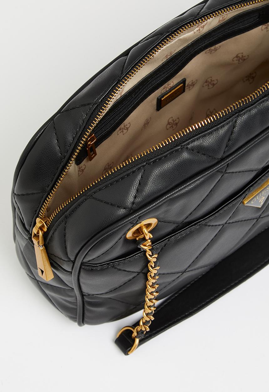 GUESS - Cessily top zip shoulder bag - black