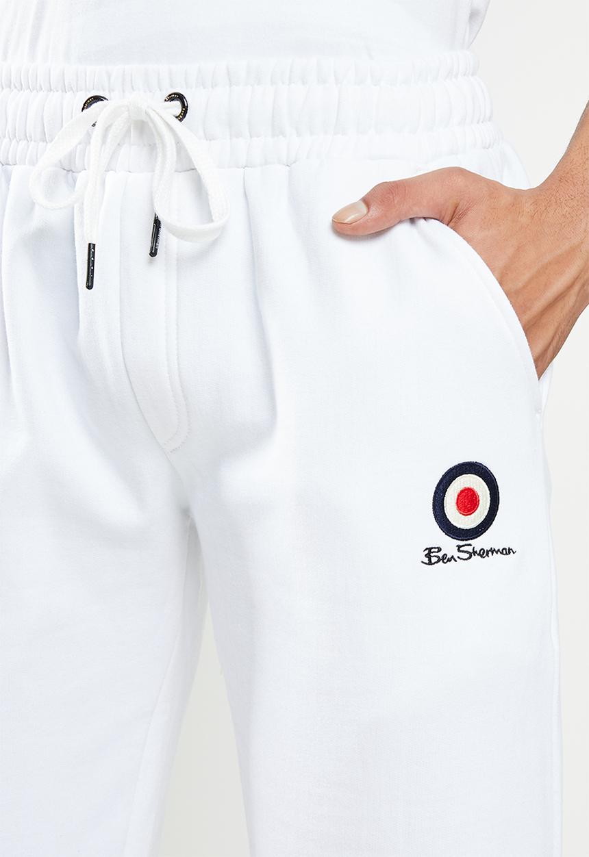 Ben Sherman - Target emb jogger - white