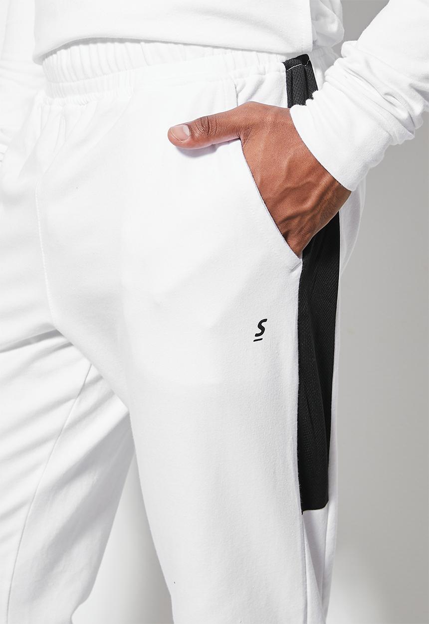 Superbalist - Slim fit cuffed sports sweatpant - white