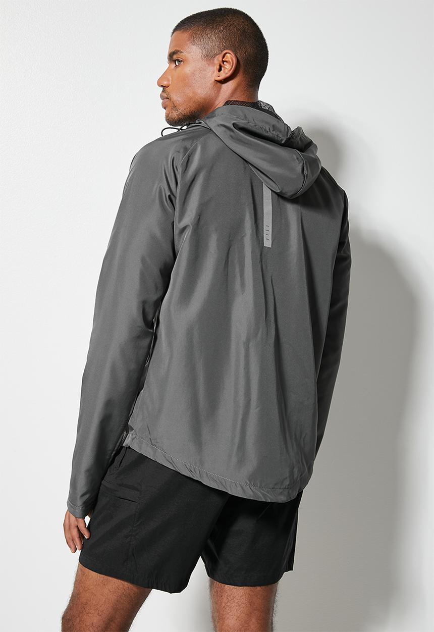 Superbalist - Light shell hooded running jacket - dark grey