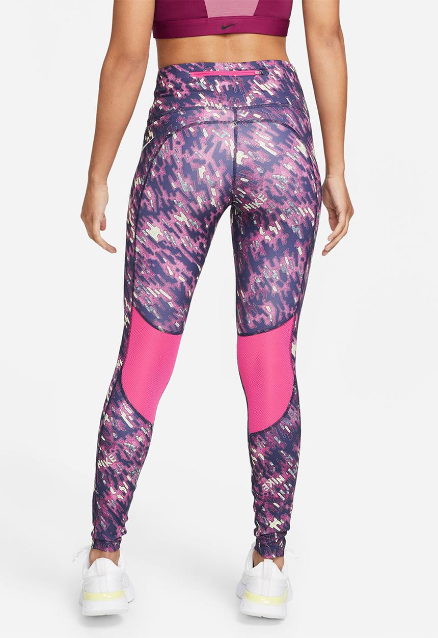 Nike - Nk df fast mr tght nv - pink prime & reflective silver
