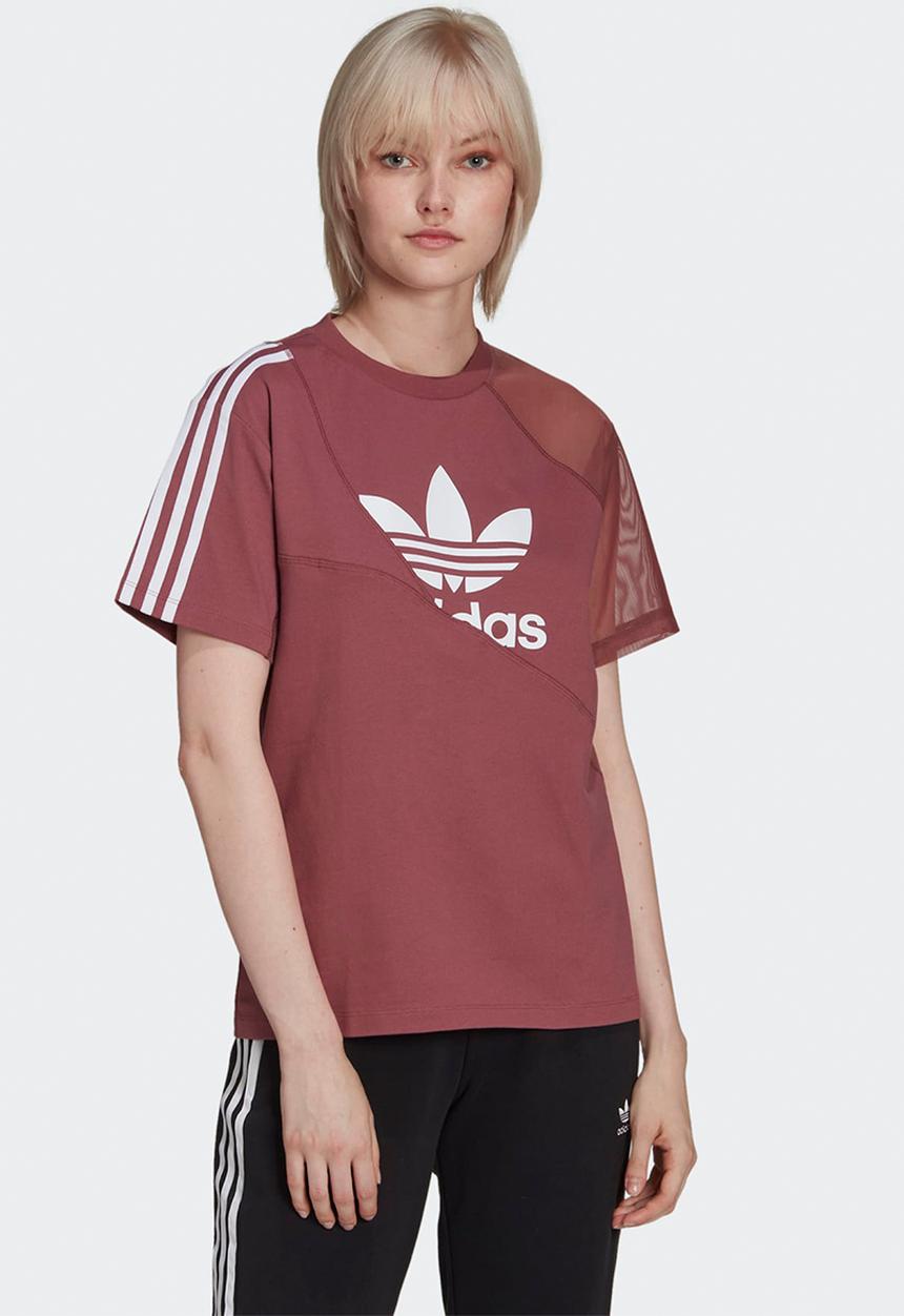 adidas Originals - French terry short sleeve tee - crimson