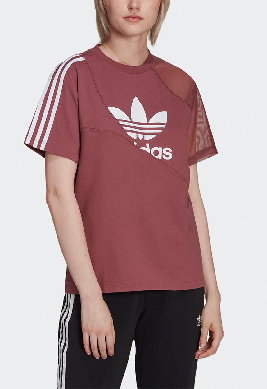 adidas Originals - French terry short sleeve tee - crimson