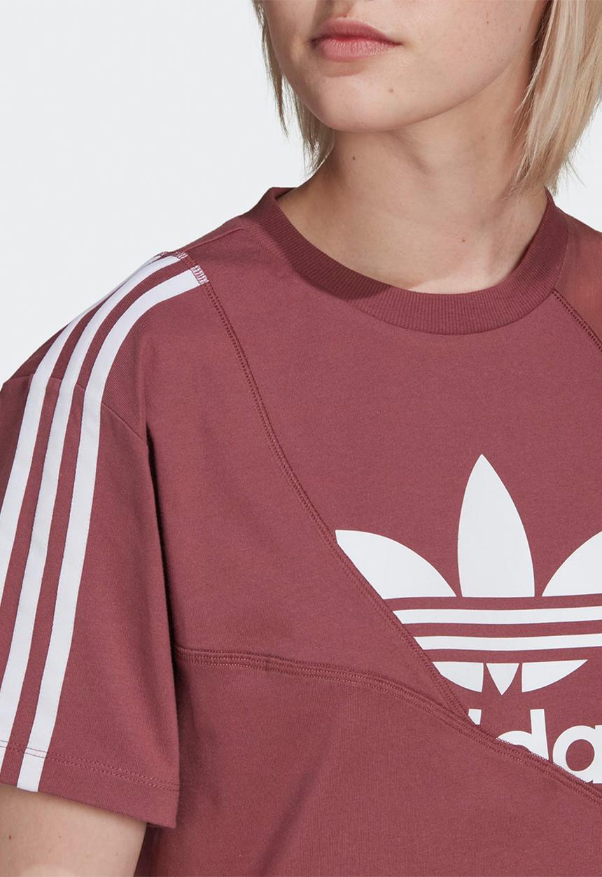 adidas Originals - French terry short sleeve tee - crimson