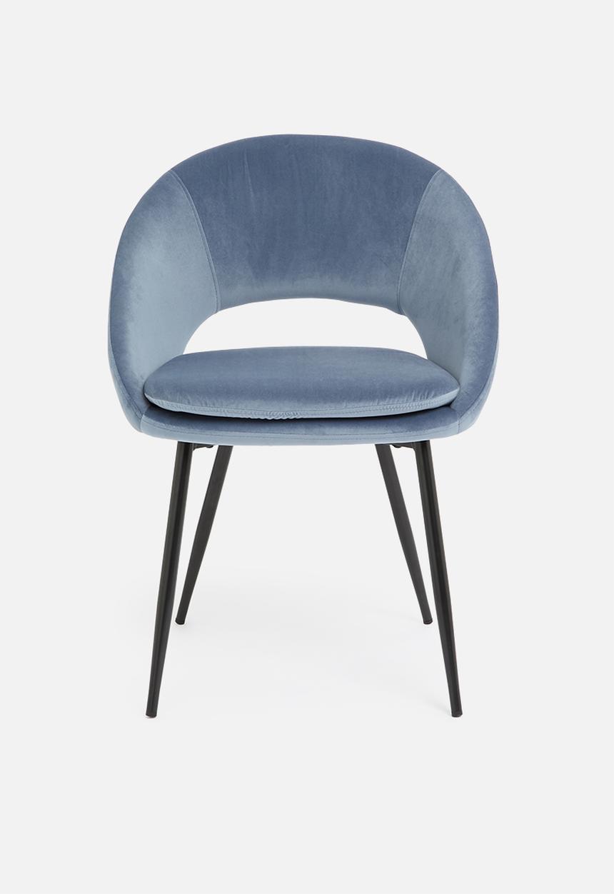 Sixth Floor - Mika chair - velvet blue