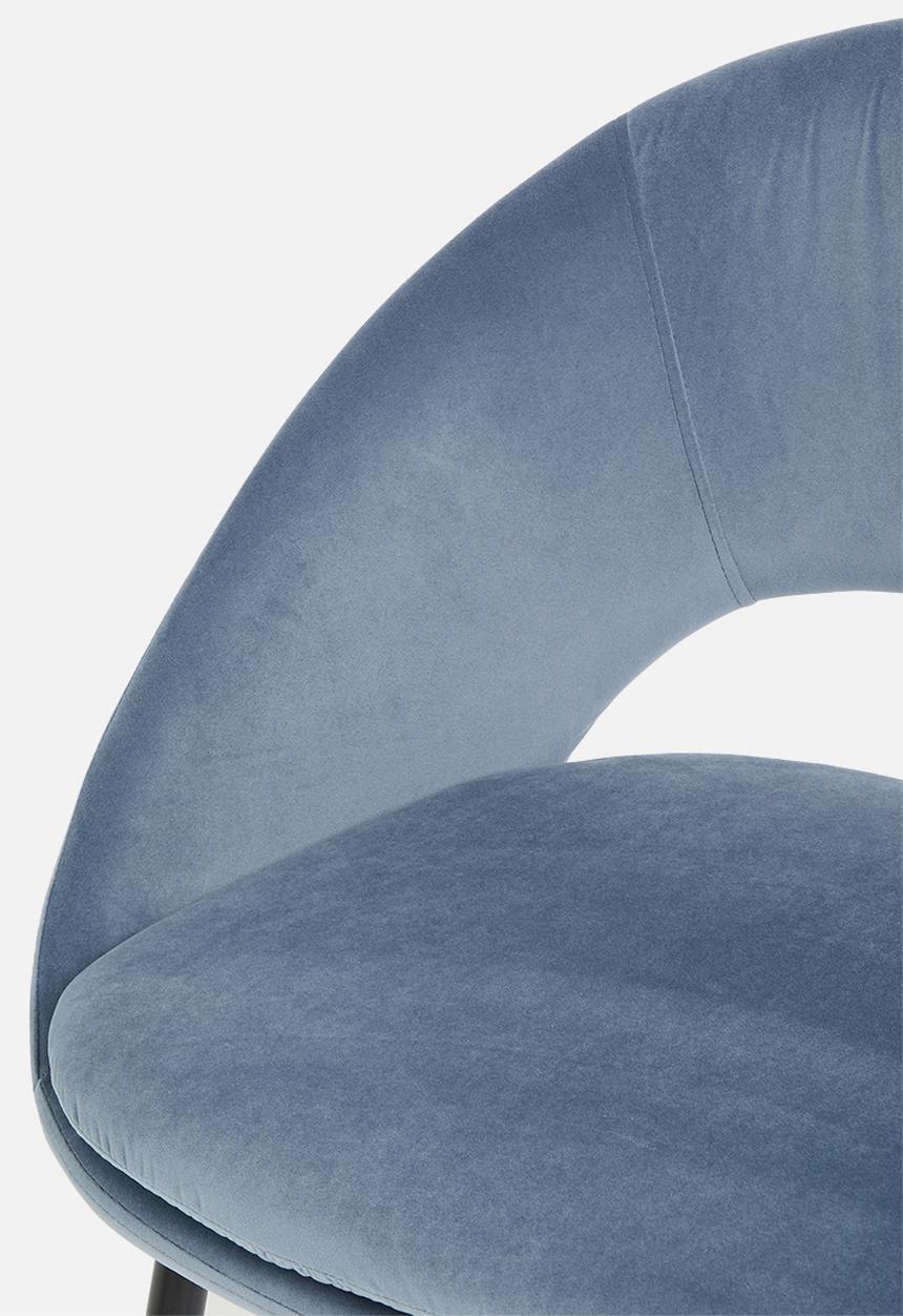 Sixth Floor - Mika chair - velvet blue