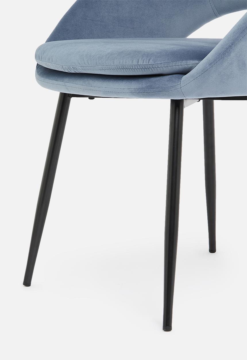 Sixth Floor - Mika chair - velvet blue