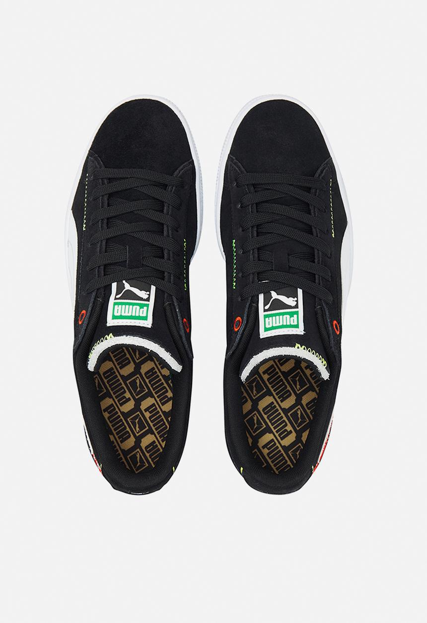 PUMA - Suede displaced - puma black, puma white & harbor mist