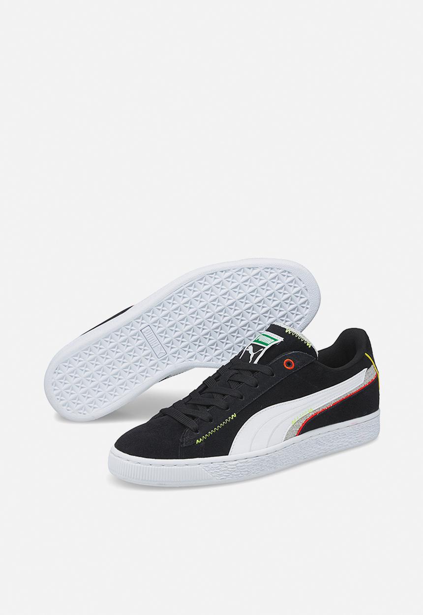 PUMA - Suede displaced - puma black, puma white & harbor mist