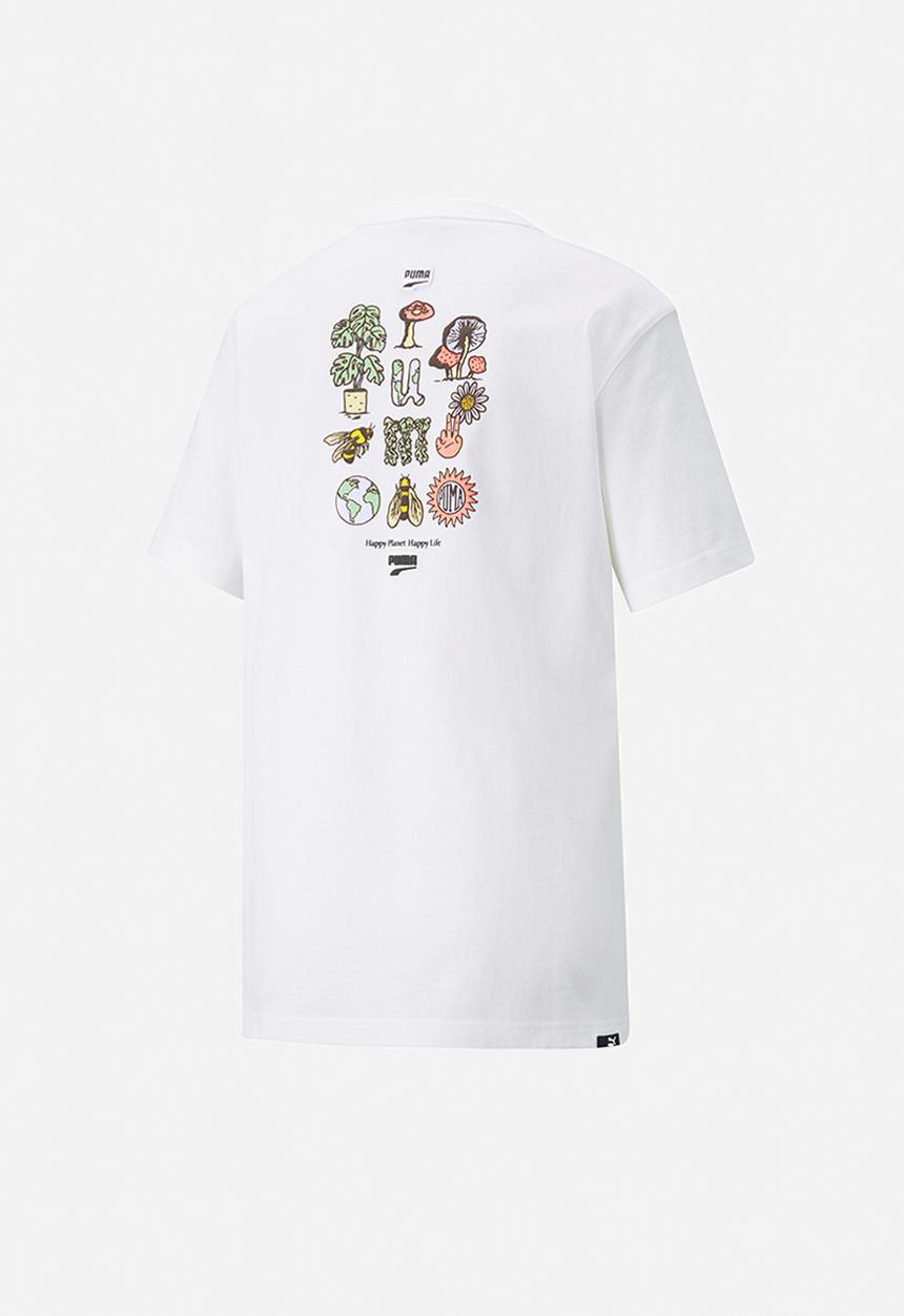 PUMA - Downtown relaxed graphics tee - white