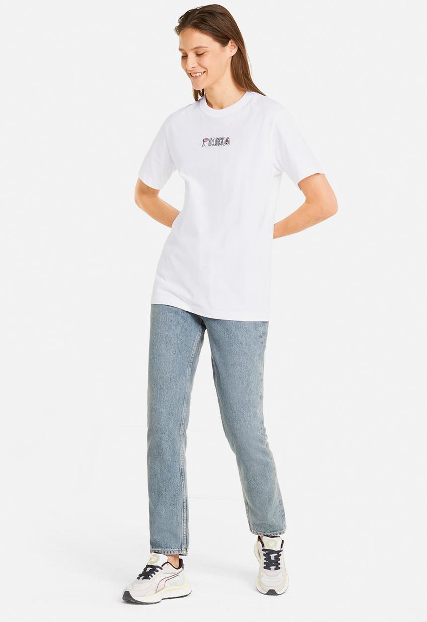 PUMA - Downtown relaxed graphics tee - white