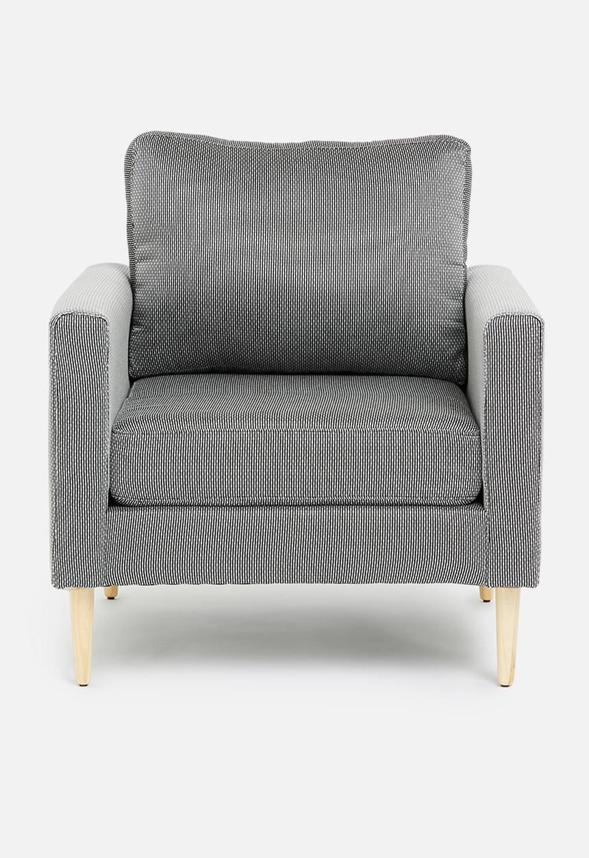 Sixth Floor - Soma armchair - black & white