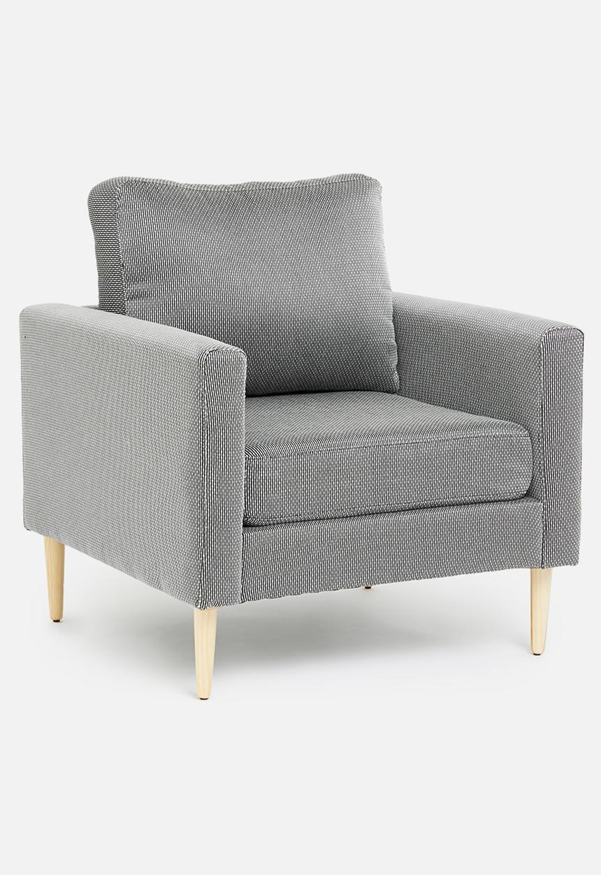 Sixth Floor - Soma armchair - black & white