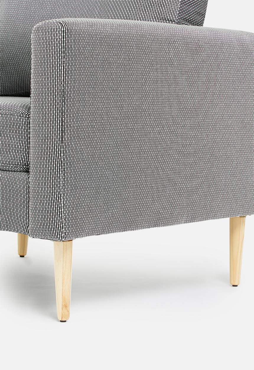 Sixth Floor - Soma armchair - black & white